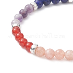 Runde Perlen-Stretch-Armbänder aus natürlichem Edelstein&nbsp;BJEW-JB09399