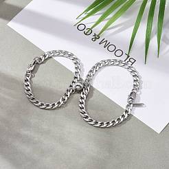 Bracciali con catene a maglie in acciaio inossidabile 304 anti-ossidazione&nbsp;BJEW-JB06276