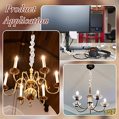 2 housse anti-poussière en velours pour chaîne de suspension de lustre&nbsp;AJEW-BC0010-49B