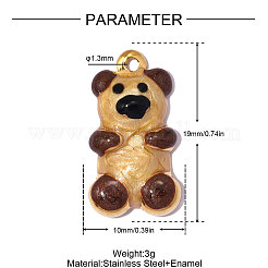 304 Edelstahl-Emaille-Anhänger&nbsp;STAS-OY014G-21G-02
