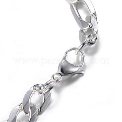 Pulseras de cadena fígaro de acero inoxidable 304&nbsp;BJEW-P064-14S