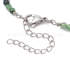 201 bracciali a maglie a quadrifoglio in acciaio inossidabile&nbsp;BJEW-JB11443