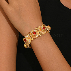 Elegante Armbänder aus Kronenlegierung mit pavébesetzten roten Zirkonia&nbsp;WQ4062