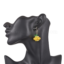 Orecchini pendenti a forma di zucca in acciaio inossidabile 304&nbsp;EJEW-MZ00514-05