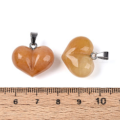 Colgantes gruesos de jade y topacio natural&nbsp;G-T143-19E