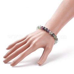 Braccialetti di stirata fluorite naturali&nbsp;BJEW-E373-8mm-10