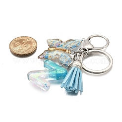 26 porte-clés à pompon en résine époxy transparente&nbsp;KEYC-JKC01202-26