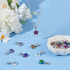 24 stücke 8 arten ab farbe transparent glas europäischen baumeln charme&nbsp;PALLOY-AR00050