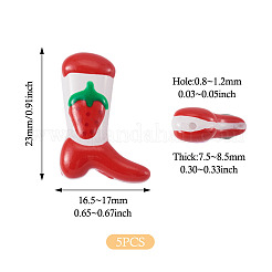 5 Stück Stiefel-Backfarbe Glasemailleperlen&nbsp;LAMP-TADJ0001-08J