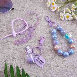 Pulsera con llavero de cuentas para mujer&nbsp;JX425B