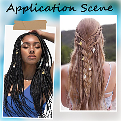 60 Stück 10 Stil Legierung & Muschel & Acryl Perle Dreadlocks dekorativ&nbsp;OHAR-SC00001