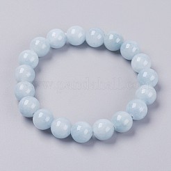 Natürliches Jade Perlen Armband aus Stretch&nbsp;BJEW-P209-M-6mm