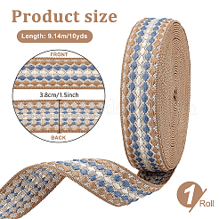 10 Yards Polyester-Jacquardband&nbsp;OCOR-WH0101-187D