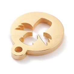 Breloques en acier inoxydable 304 plaquées par ions (IP)&nbsp;STAS-Y002-15G