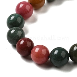 Billes de jade naturelles de teint en malaisades teintes&nbsp;G-G021-02B-15