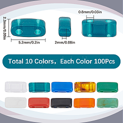 1000 Stück 10 Farben undurchsichtiger Acryl-Dia-Charm&nbsp;OACR-SC0001-37A