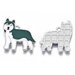 Rack-Plating-Legierung Emaille-Hund-Anhänger&nbsp;PALLOY-T075-157B