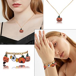 28pcs 7 pendentifs en alliage d'émail de style halloween&nbsp;JX182B