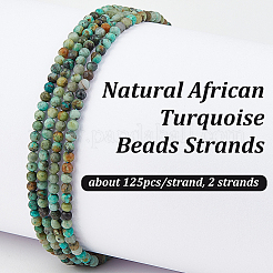 2 Strang natürliche afrikanische Türkis (Jaspis) Perlenstränge&nbsp;G-OC0005-62