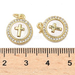 Ottone micro spianare pendenti zirconi&nbsp;X-KK-A282-01G-03
