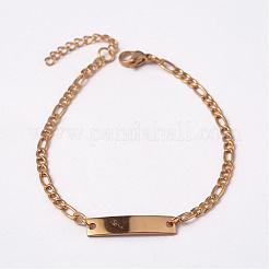 Bracelets d'identification en acier inoxydable 304&nbsp;BJEW-L604-02
