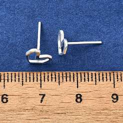 Clous d'oreilles en 925 argent sterling&nbsp;EJEW-P305-01C-P