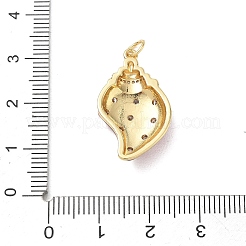 Pendenti in zirconi cubici trasparenti in micro pavè di ottone&nbsp;CU-CBAFF5B-04G-03