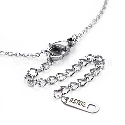 (vente d'usine de bijoux) Colliers pendentifs en chaînes de câble en acier inoxydable 304&nbsp;NJEW-F267-21P