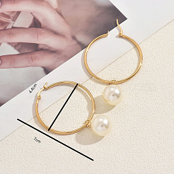 Boucles d'oreilles créoles rondes en acier inoxydable&nbsp;ON7765
