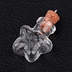 Gemischte Formen Glasflaschenanhänger&nbsp;PALLOY-JF00163