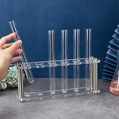 Soporte para tubos de ensayo de laboratorio de acrílico&nbsp;DIY-WH0430-378A