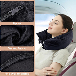 Velours avec taie d'oreiller de voyage en polyester&nbsp;AJEW-WH20006-66A