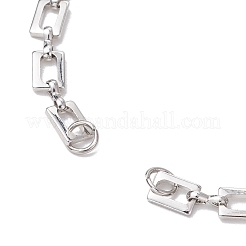 Herstellung von Armbändern aus Messing mit rechteckigen Gliederketten&nbsp;AJEW-JB01302-02