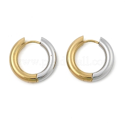 Boucles d'oreilles créoles bicolores en acier inoxydable 201&nbsp;EJEW-Q002-01G-06