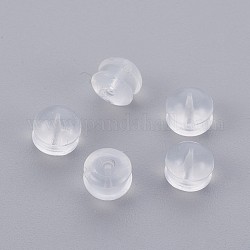 Auricolari in silicone, schienali orecchino, 4x5mm, Foro: 1 mm