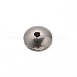 Apétalas 304 casquillos del grano de acero inoxidable, color acero inoxidable, 5x1.5mm, agujero: 0.5 mm