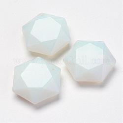 Opalite Pendants, Hexagon, 28~29x25x9~10mm, Hole: 1.5mm