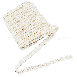 Arricraft 8 verges de rubans en polyester, avec des perles d'imitation de perles, neige, 3/4 pouce (18 mm)