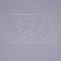 Acryl Quilten Vorlagen Lineale, für einfache Mäandersteppzubehör, Transparent, 220x160x3 mm