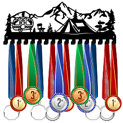 Рамка для железных медалей, вешалка для медалей, 17 крючки, с винтами, тематический кемпинг, 150x400 мм