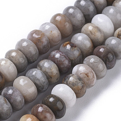 Brins de perles d'agate naturelle de gobi, rondelle, 6x4mm, Trou: 0.6mm, Environ 95 pcs/chapelet, 14.96 pouce (38 cm)