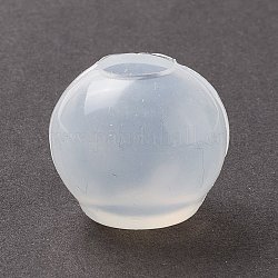 DIYグローブ球シリコーン型  レジン型  UVレジン用  エポキシ樹脂ジュエリー作り  ラウンド  ホワイト  24x21.5mm  内径：10.5mm