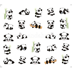 Наклейки для наклеек для ногтей, для украшения ногтей, панда, красочный, 6.125x5.3 см
