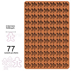 Stampi per fusione di cera siliconica per uso alimentare, per la fabbricazione artigianale di perline di sigillo di cera fai-da-te, cammello, modello uomo di pan di zenzero, 300x200mm
