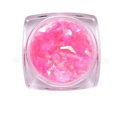 Copos de lentejuelas de uñas iridiscentes irregulares, Polvo de sirena con purpurina holográfica para uñas, para decoración de puntas de uñas de diy, de color rosa oscuro, 0.5~15x0.5~11.5mm