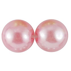 Pink Round Chunky Imitation Loose Acrylic Pearl Beads, 8mm, Hole: 2mm