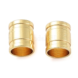 304 tapas de los extremos de cable de acero inoxidable, columna, dorado, 7x6mm, agujero: 5 mm