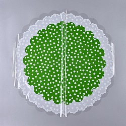Geschenkpapier aus orientiertem Polypropylen (opp) aus Kunststoff, Thema Weihnachten, für Apfel, Süßigkeiten, flach rund mit Blumenmuster, grün, 58.5x0.003 cm, 20 PC / Beutel