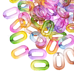 Pandahall 100 pz anelli di collegamento in acrilico, 5 colori connettori a collegamento rapido per orecchini collana gioielli catena per occhiali fai da te fabbricazione artigianale
