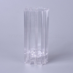 Прозрачные пластиковые Молды для свечей, для изготовления свечей, форма столба, прозрачные, 52x52x125 мм, внутренний диаметр: 45x45x105 мм
